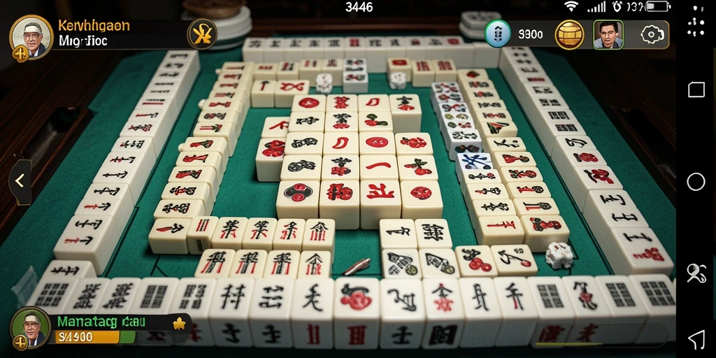 Screenshot utama 3446 menampilkan gameplay Mahjong yang mendebarkan.