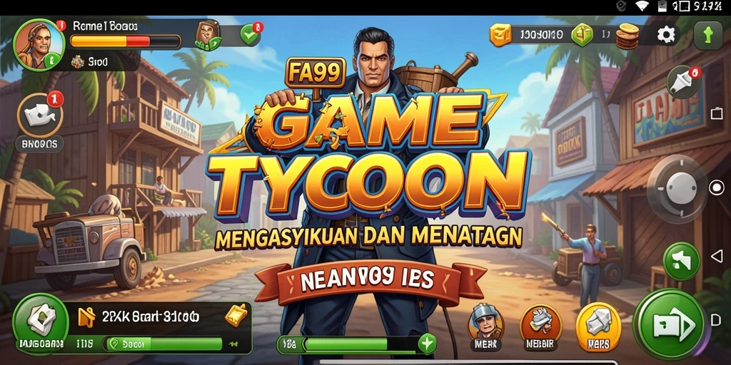 Tampilan permainan FA99 yang menarik dengan elemen Tycoon yang mendalam.