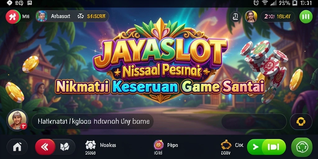 Screenshot menunjukkan gameplay JAYASLOT yang penuh warna dan menghibur.