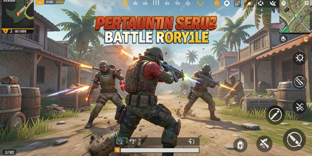 Gameplay seru JP6789 dengan pertarungan Battle Royale intens.