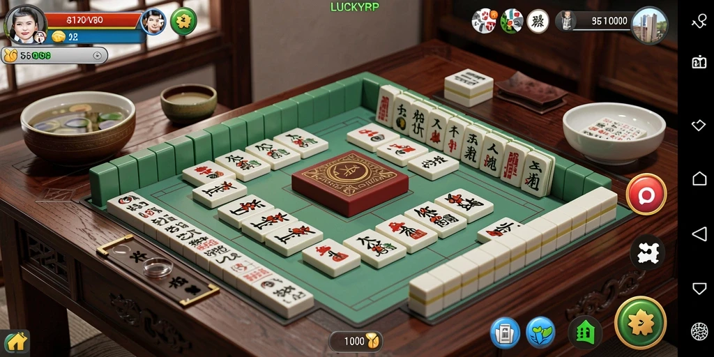 Tampilan gameplay LUCKYRP yang menawan dan seru dalam Mahjong.