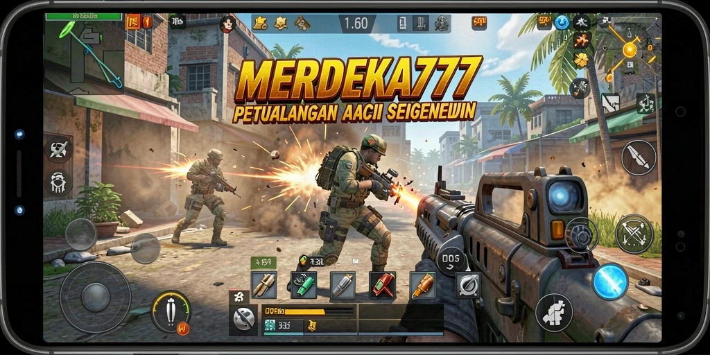 Tampilan gameplay SERU dan mendebarkan dari MERDEKA777.